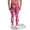 Abstract Pink Shark Camo Print Pattern Men's Leggings-grizzshop