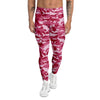 Abstract Pink Shark Camo Print Pattern Men's Leggings-grizzshop