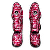 Abstract Pink Shark Camo Print Pattern Muay Thai Shin Guards-grizzshop