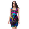 Abstract Psychedelic Bodycon Dress-grizzshop