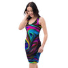 Abstract Psychedelic Bodycon Dress-grizzshop