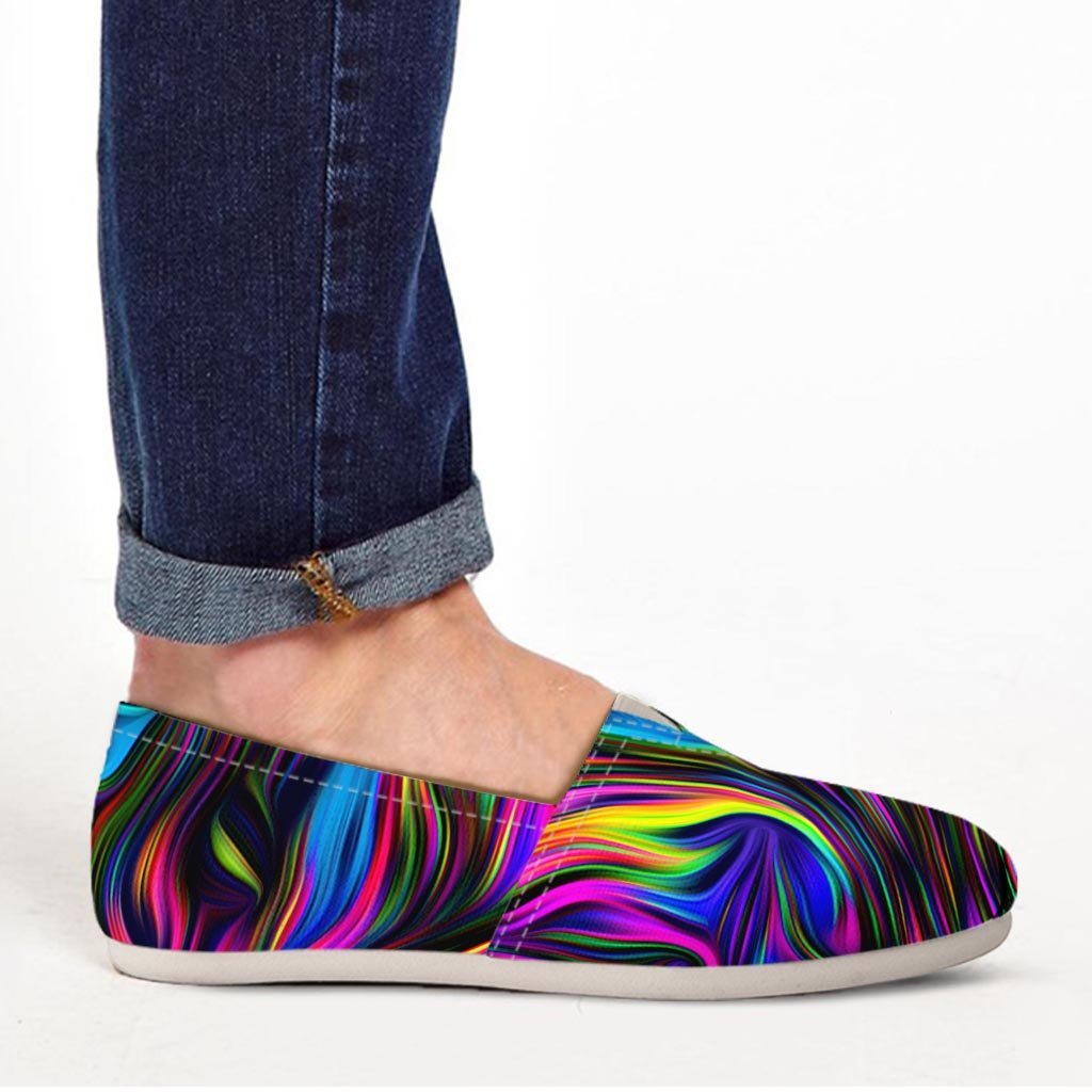 Abstract Psychedelic Canvas Shoes-grizzshop