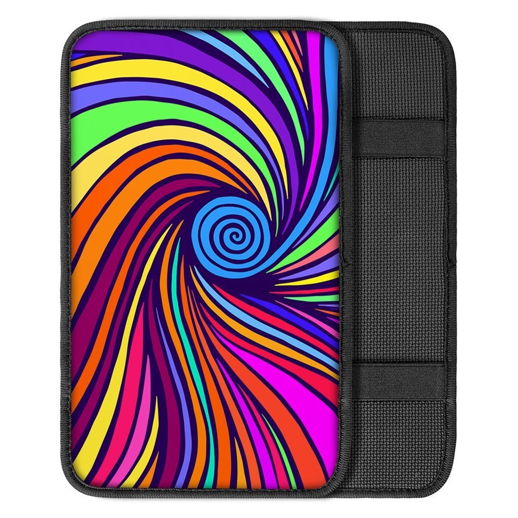 Abstract Psychedelic Colorful Wave Car Console Cover-grizzshop