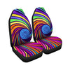 Abstract Psychedelic Colorful Wave Car Seat Covers-grizzshop