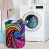 Abstract Psychedelic Colorful Wave Laundry Basket-grizzshop