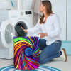 Abstract Psychedelic Colorful Wave Laundry Basket-grizzshop