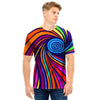 Abstract Psychedelic Colorful Wave Men T Shirt-grizzshop