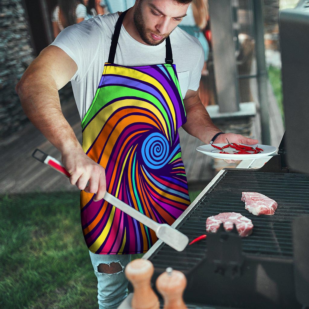 Abstract Psychedelic Colorful Wave Men's Apron-grizzshop