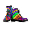 Abstract Psychedelic Colorful Wave Men's Boots-grizzshop