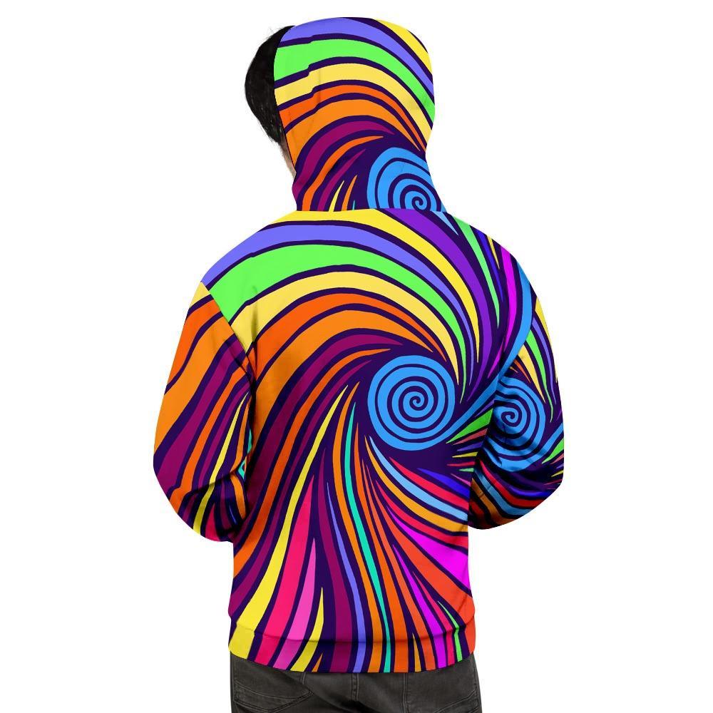 Abstract Psychedelic Colorful Wave Men's Hoodie-grizzshop