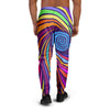 Abstract Psychedelic Colorful Wave Men's Joggers-grizzshop