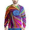 Abstract Psychedelic Colorful Wave Men's Sweatshirt-grizzshop