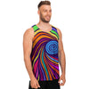 Abstract Psychedelic Colorful Wave Men's Tank Tops-grizzshop