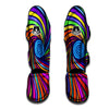 Abstract Psychedelic Colorful Wave Muay Thai Shin Guard-grizzshop