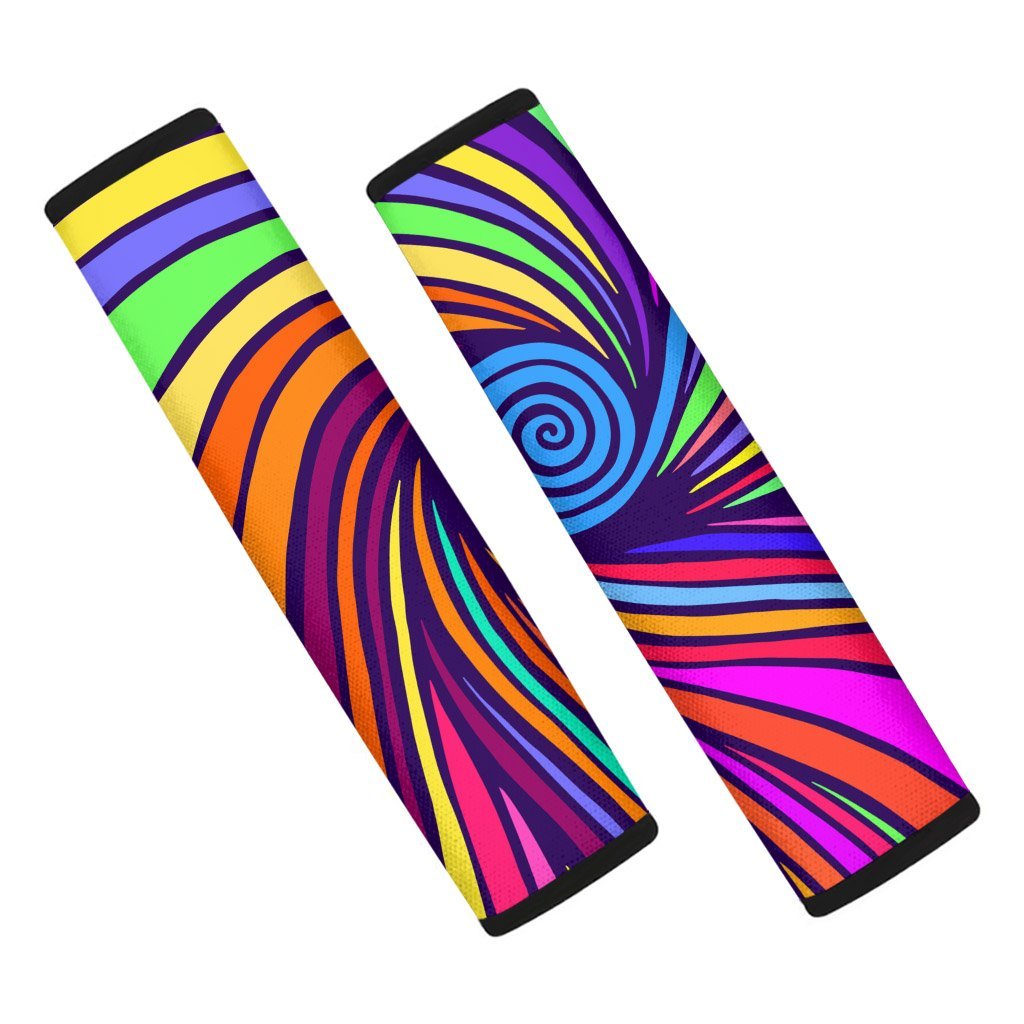 Abstract Psychedelic Colorful Wave Seat Belt Cover-grizzshop