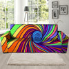 Abstract Psychedelic Colorful Wave Sofa Cover-grizzshop