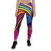 Abstract Psychedelic Colorful Wave Women's Leggings-grizzshop