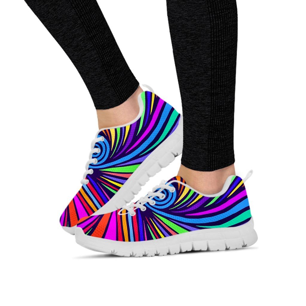 Abstract Psychedelic Colorful Wave Women's Sneakers-grizzshop
