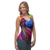 Abstract Psychedelic Colorful Wave Women's Tank Top-grizzshop