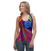 Abstract Psychedelic Colorful Wave Women's Tank Top-grizzshop