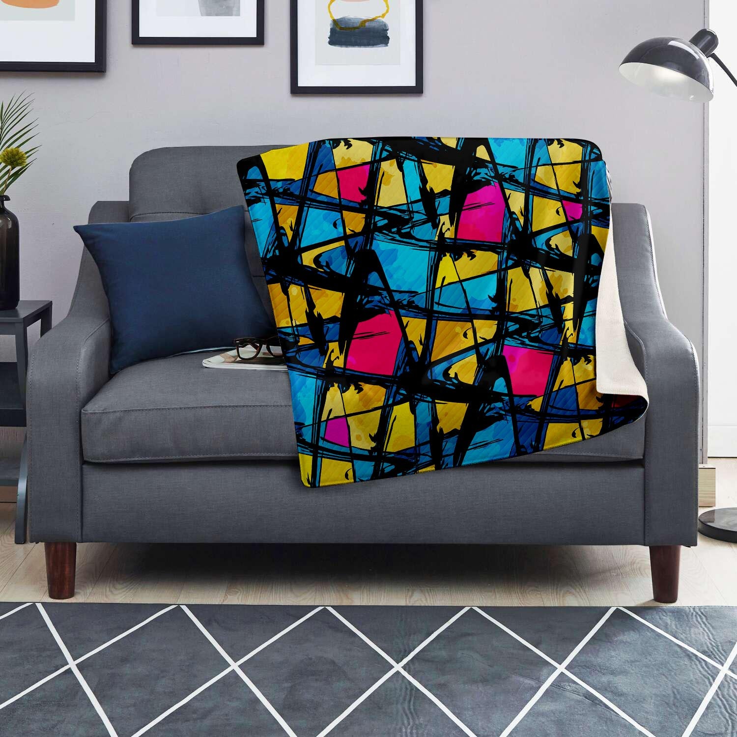 Abstract Psychedelic Graffiti Blanket-grizzshop