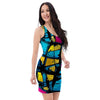 Abstract Psychedelic Graffiti Bodycon Dress-grizzshop