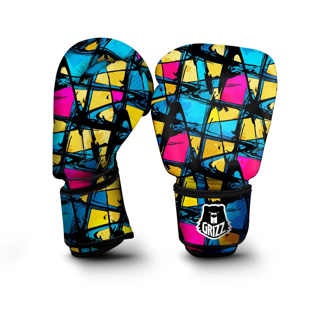 Abstract Psychedelic Graffiti Boxing Gloves-grizzshop