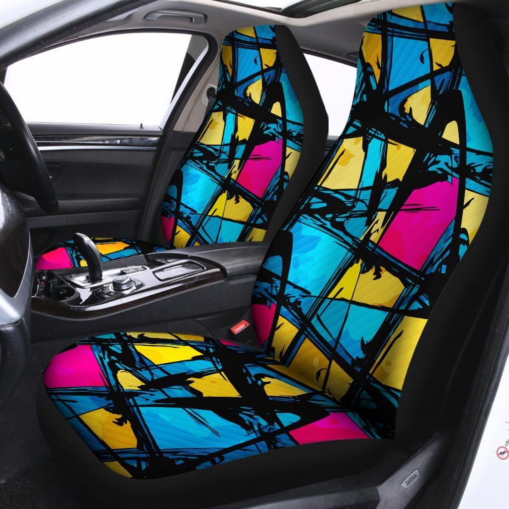 Abstract Psychedelic Graffiti Car Seat Covers-grizzshop