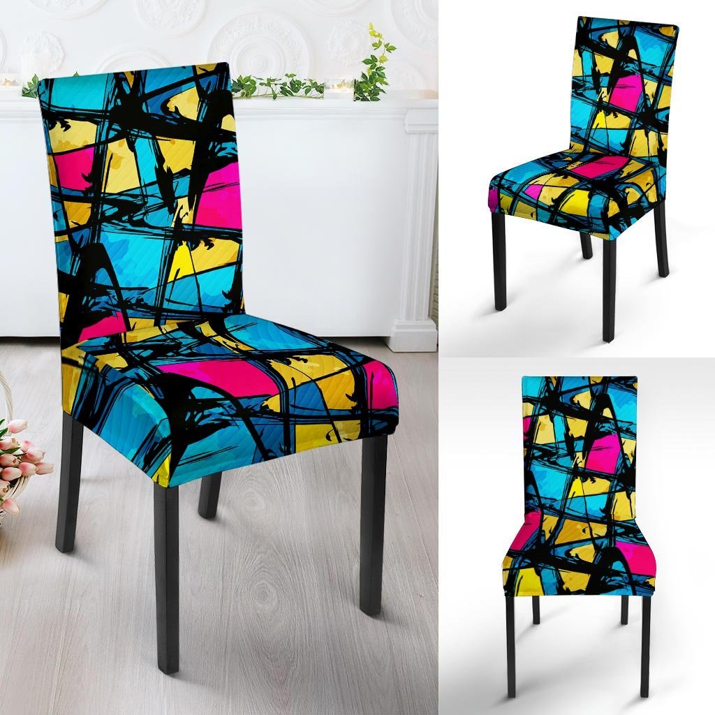 Abstract Psychedelic Graffiti Chair Cover-grizzshop