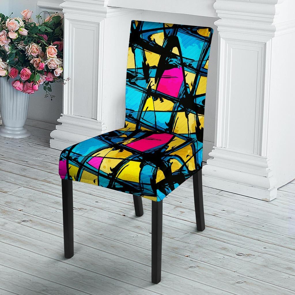 Abstract Psychedelic Graffiti Chair Cover-grizzshop