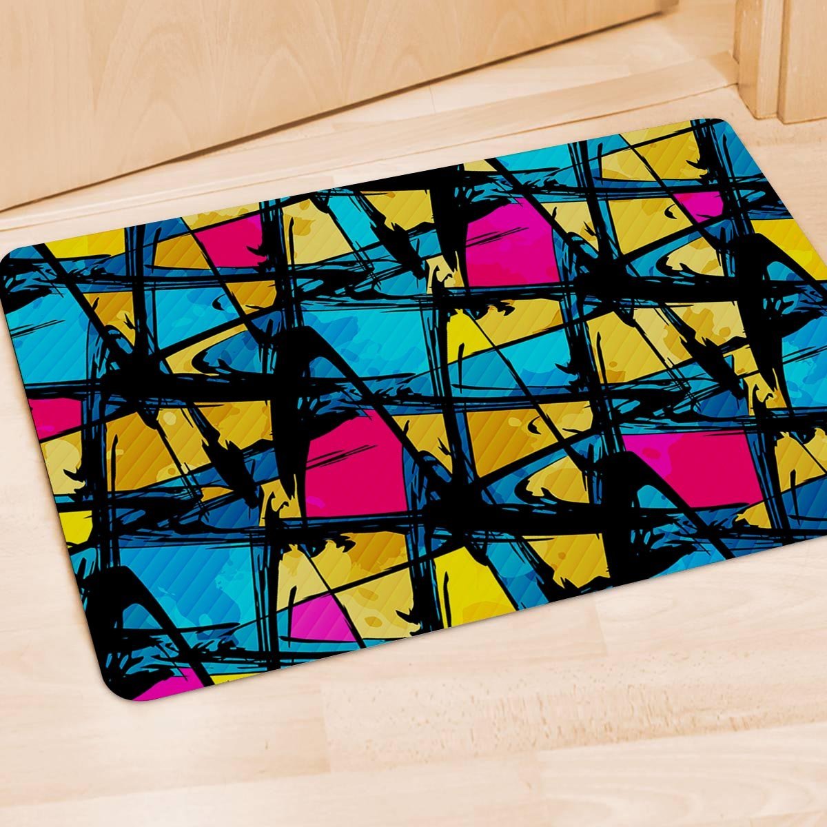 Abstract Psychedelic Graffiti Door Mat-grizzshop