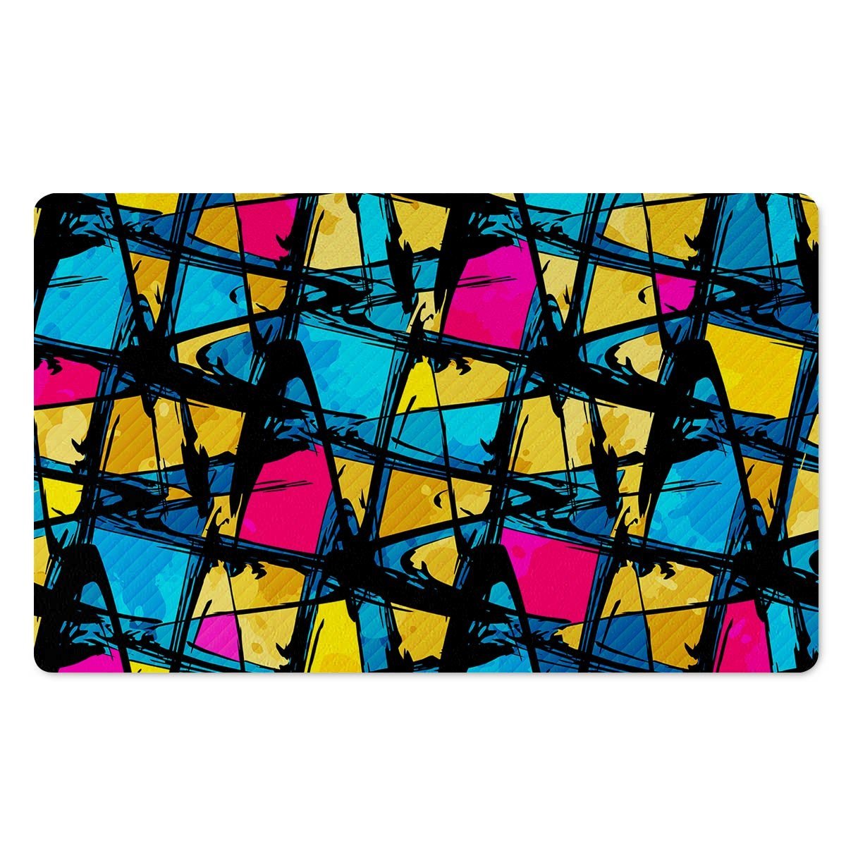 Abstract Psychedelic Graffiti Door Mat-grizzshop