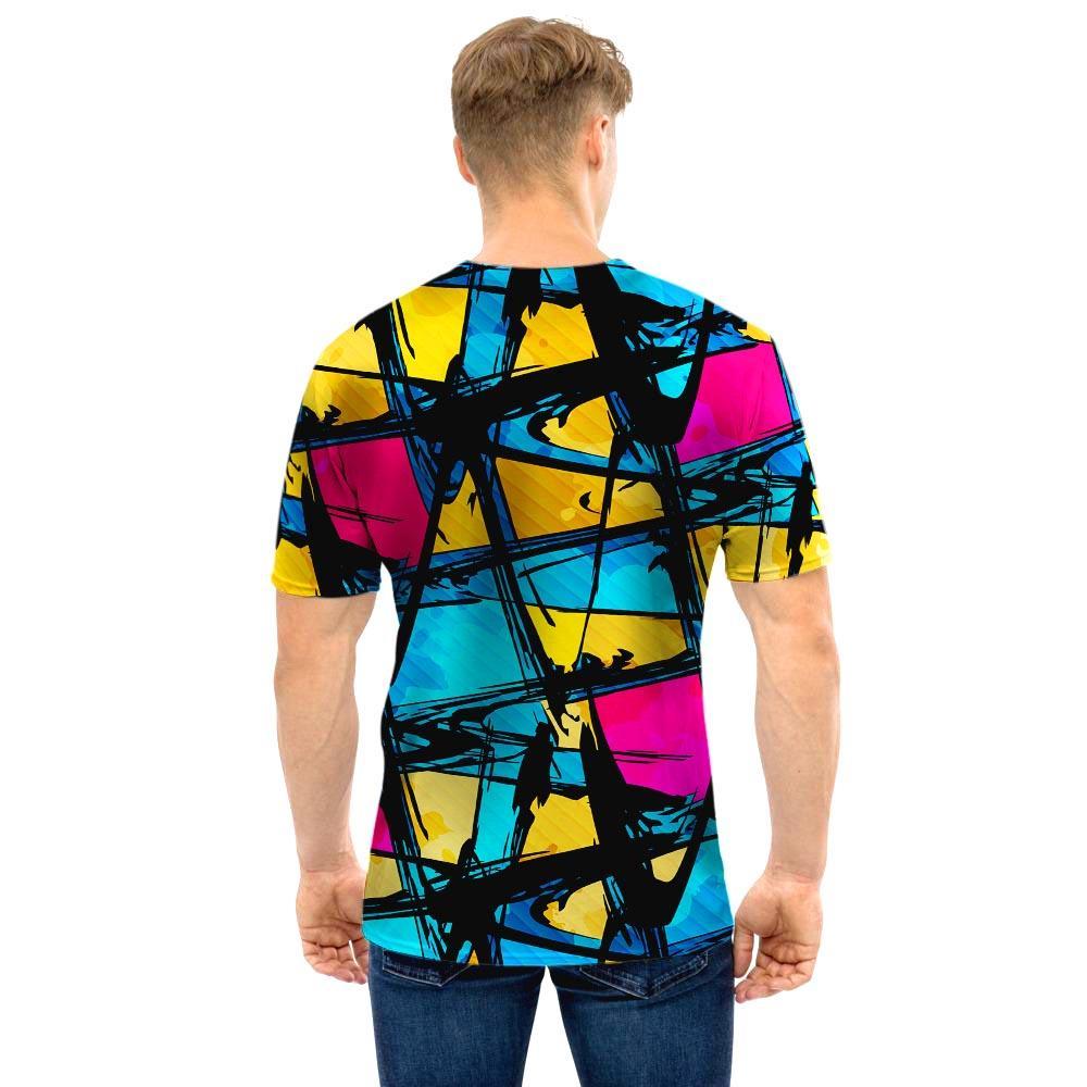 Abstract Psychedelic Graffiti Men T Shirt-grizzshop