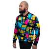 Abstract Psychedelic Graffiti Men's Bomber Jacket-grizzshop