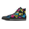 Abstract Psychedelic Graffiti Men's High Top Shoes-grizzshop