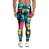 Abstract Psychedelic Graffiti Men's Leggings-grizzshop