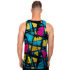 Abstract Psychedelic Graffiti Men's Tank Tops-grizzshop