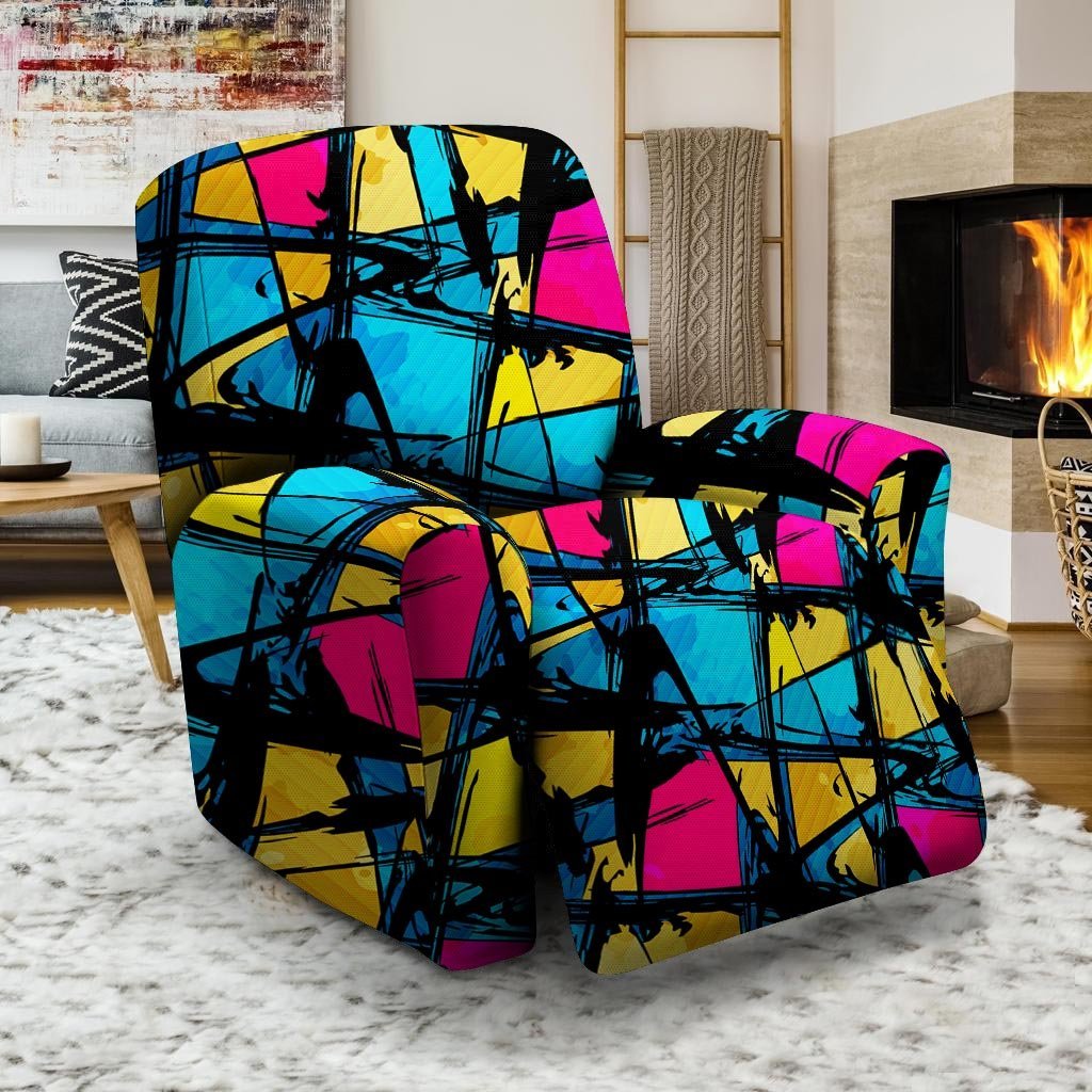 Abstract Psychedelic Graffiti Recliner Cover-grizzshop