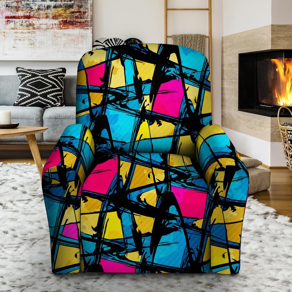 Abstract Psychedelic Graffiti Recliner Cover-grizzshop