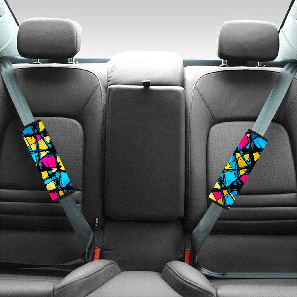 Abstract Psychedelic Graffiti Seat Belt Cover-grizzshop