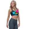 Abstract Psychedelic Graffiti Sports Bra-grizzshop