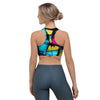 Abstract Psychedelic Graffiti Sports Bra-grizzshop