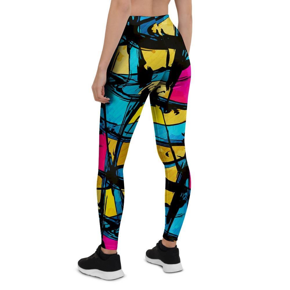 Abstract Psychedelic Graffiti Women's Leggings-grizzshop