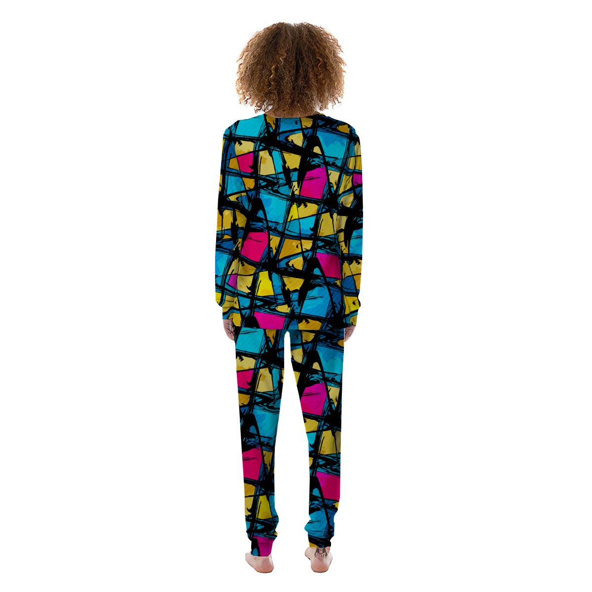 Abstract Psychedelic Graffiti Women's Pajamas-grizzshop