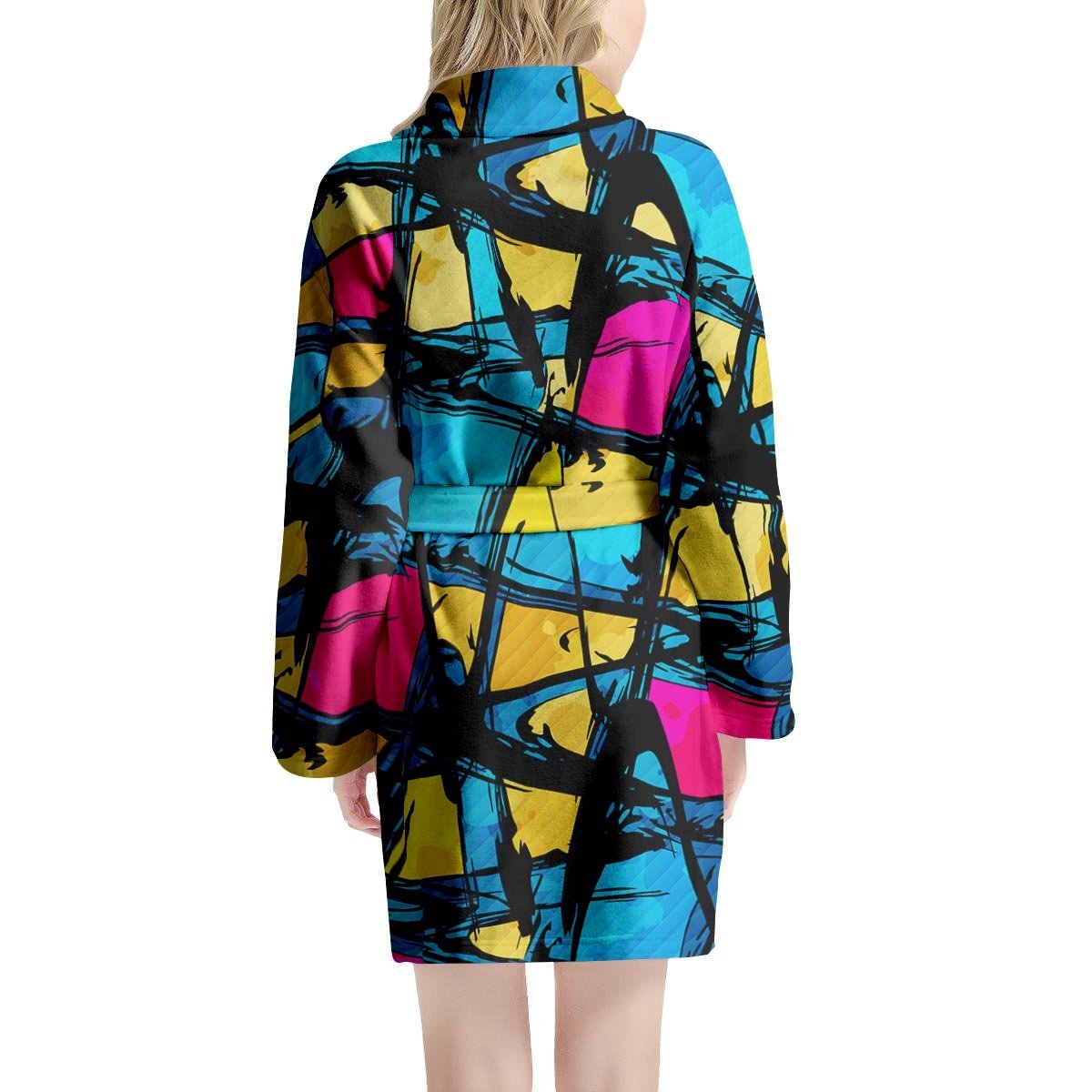 Abstract Psychedelic Graffiti Women's Robe-grizzshop