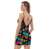 Abstract Psychedelic Graffiti Women's Sexy Night Dress-grizzshop