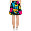 Abstract Psychedelic Graffiti Women's Skirt-grizzshop