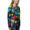 Abstract Psychedelic Graffiti Women's Sweatshirt-grizzshop