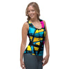 Abstract Psychedelic Graffiti Women's Tank Top-grizzshop