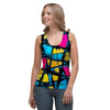Abstract Psychedelic Graffiti Women's Tank Top-grizzshop